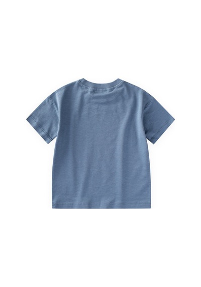 Cigit Slogan Baskılı T-shirt 2-10 Yaş İndigo