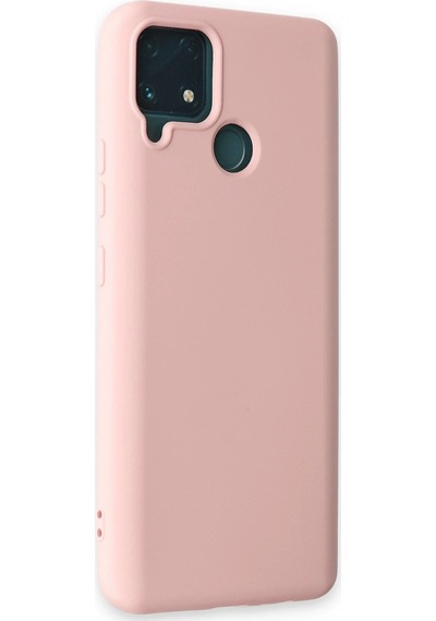 Cosmotex Newface Realme C15 Kılıf Nano İçi Kadife Silikon - Pudra
