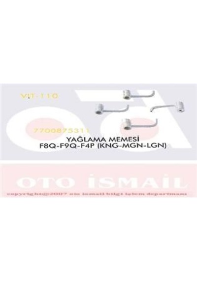VITESSE 110 Yağlama Memesi Sağ Kangoo Megane Laguna 1.9D F8Q F9Q F4P