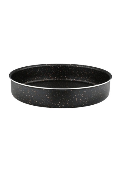 32 Cm Granit Yuvarlak Fırın Tepsisi - Siyah Siyah