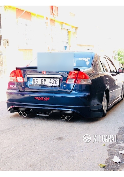 Kit Garaj Civic Ies Makyajlı Kasa Custom Arka Ek Plastik Boyasız