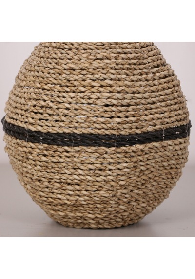 Garlıc Rafya Vazo - Saksı 22x42 Cm Bej