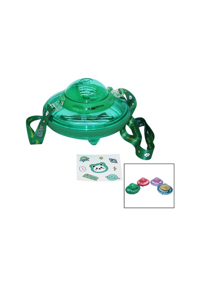 Matara Ufo Modeli Renkli Mika Kristal Suluk Matara Pipetli Taşıma Askılı 550ml Renkli