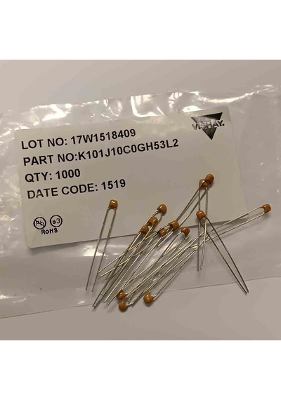 K101j10c0gh53l2 100pf 100v 2.5mm Seramik Kondansatör 200 Adet