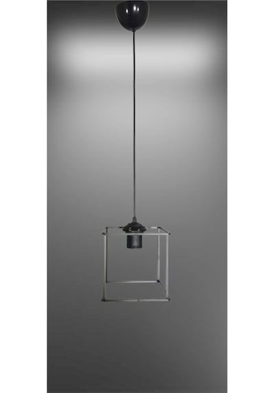 Rustik Retro Model Geometrik Sarkıt Metal Kare Avize