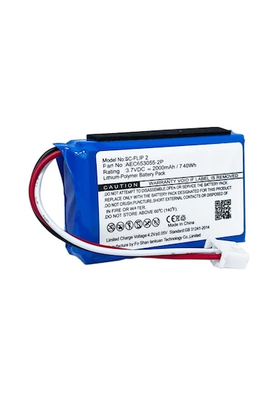 Flip 2 Uyumlu 3.7v 2000 Mah Soketli Batarya