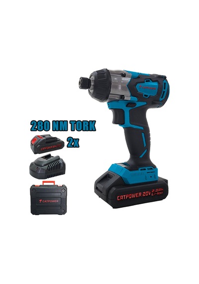 Catpower CAT4122 Li-İon 2.0AH /4.0AH Kömürsüz Akülü Torklu Vidalama