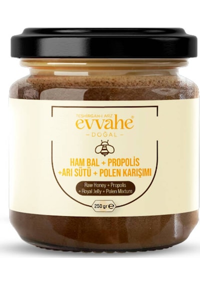 Ham Bal + Propolis + Arı Sütü + Polen Karışımı 250gr