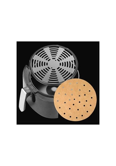 50 Adet Air Fryer Pişirme Kağıdı Tek Kullanımlık Gıda Pişirme Kağıdı Delikli Yuvarlak Model Bx40