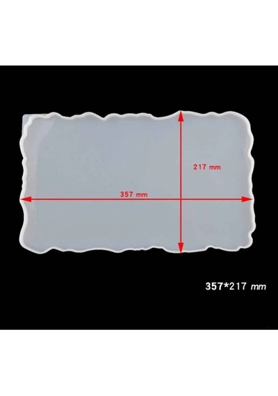 Epoksi Silikon Tepsi Kalıbı Dikdörtgen Büyük Boy 21x35cm Diğer