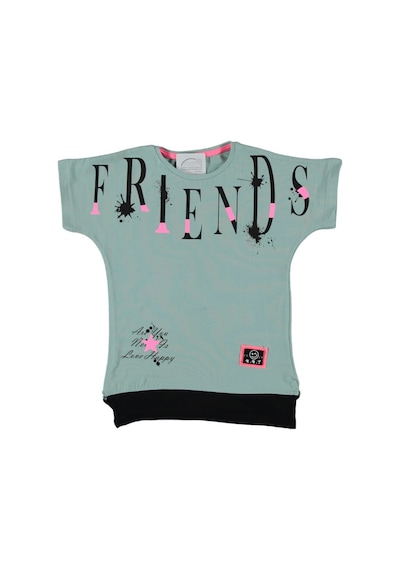 Liay Moda Frıends Baskılı Kız Çocuk Tişört Haki