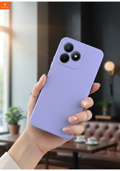 Realme C53 Uyumlu İçi Kadife Kamera Korumalı Renkli Silikon Kılıf