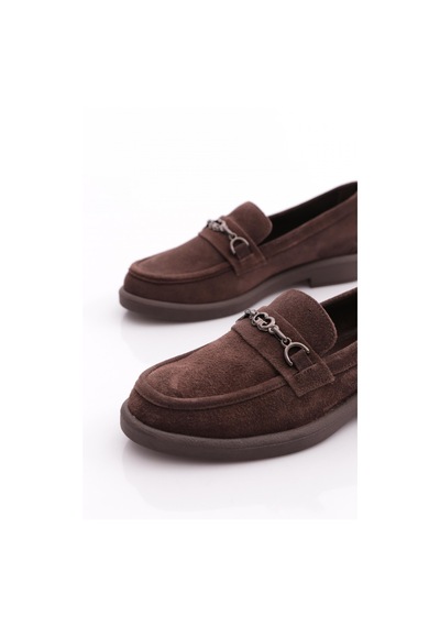 Dgn 258 Kadin Loafer Ayakkabi Kahve Süet