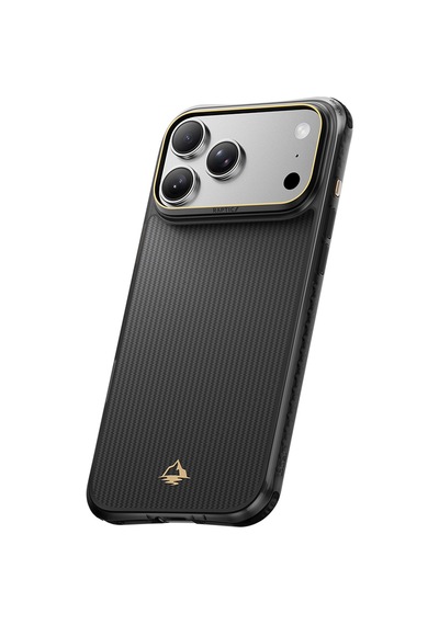 İphone 18 Pro Max Uyumlu Kılıf M-safe Özellikli Raptic Aramid Dual Reynis Serisi Karbon Kapak Siyah