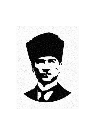 Mustafa Kemal Atatürk Kalpaklı 10 Adet Büyük Boy A4 Kum Boyama Kartı Seti-red Castle Kb-rc-110
