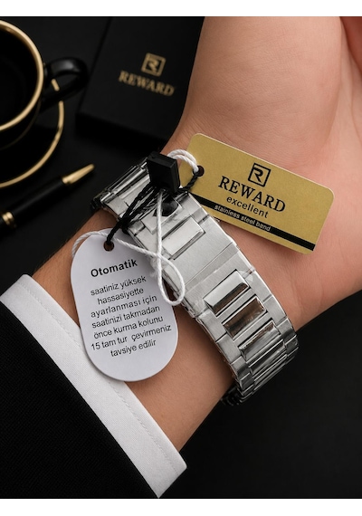 Reward Otomatik Luxury Seri Erkek Saati Çelik Kordon 5 Atm Su Geçirmez 2 Yıl Garanti Rw.eo.002 Gümüş
