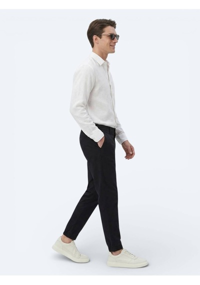 Kip Beyaz Oversize Fit Dokuma Casual Gömlek