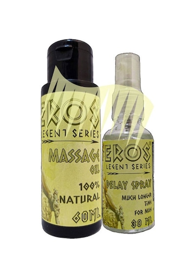 Eros Legent Erotikmasaj Yağı + Eros 30 Ml Erkeklere Özel Geciktiricisprey