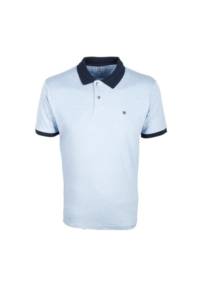 Erkek Mavi Slim Fit Polo Yaka %100 Pamuk T-shirt Jeans 1136-mavi Mavi