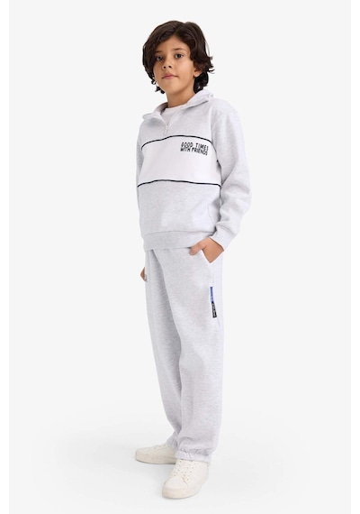 Defacto Erkek Çocuk Oversize Geniş Kalıp Beli Lastikli Baskılı Eşofman Altı G5635a825cwgr400 Gri-gr400