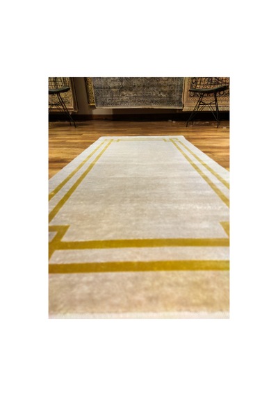 Monet Mt19a Gri-gold Halı Altın