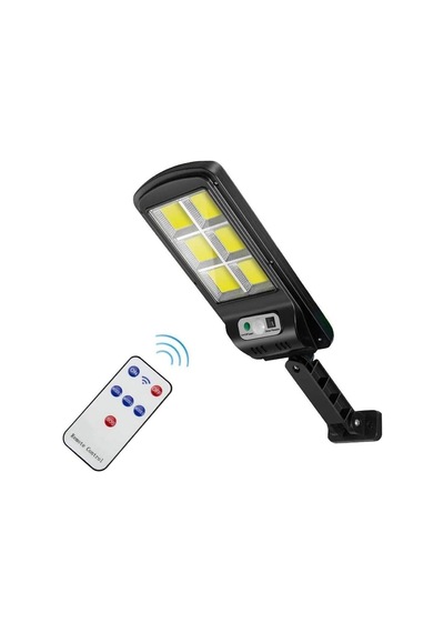 Tr Güneş Enerjili Solar Sokak Lambası 6 Cob Led Hareket Sensörlü Kumandalı Su Geçirmez Bahçe Aydınlatması120 L