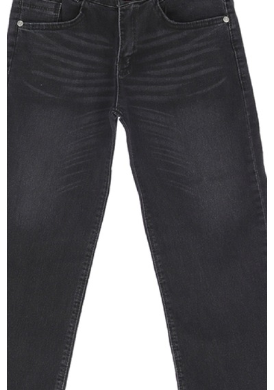 Modanino Erkek Çocuk Esnek Belli Likralı Geniş Kesim Jean Pantolon 13-17 Yaş 12367 Siyah