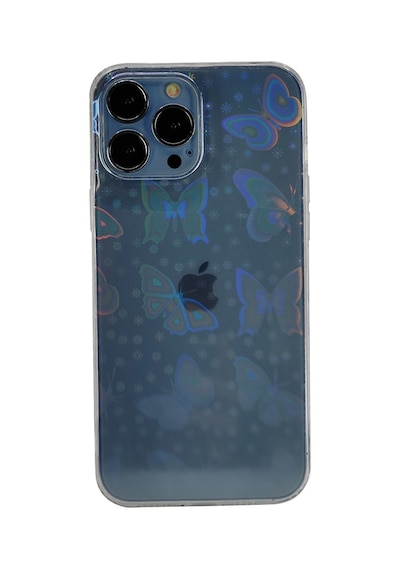 Nettech Apple Uyumlu iPhone 13 Pro Max Gölge Neon Desen Arka Koruma Kılıf - Şeffaf Şeffaf
