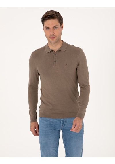 Pierre Cardin Erkek Vizon Kazak /triko 50314189-vr174 Vizon
