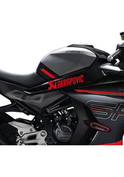 Cf Moto 450sr Akrapovic Orta Şase Tasarım Motosiklet Sticker Etiket Modeli