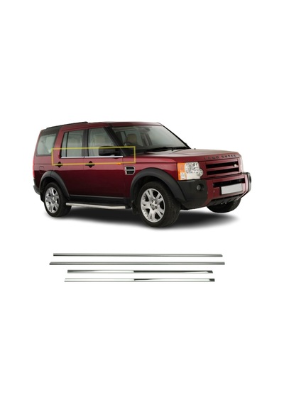 Land Rover Discovery 3 Krom Cam Çıtası 4 Parça 2004 2009 Arası P