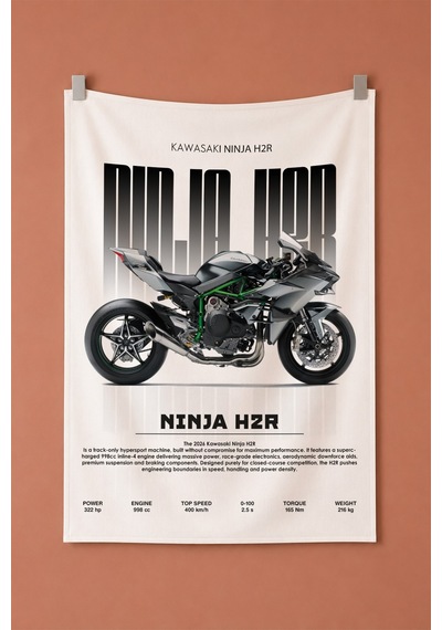 Ninja H2r Dekoratif Duvar Örtüsü Duvar Halısı Reaste
