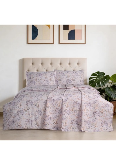 Aryıldız Home Peony Ranforce Baskılı Çift Kişilik Pike Çok Renkli