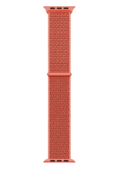 Apple Watch Uyumlu  44mm Kordon Band-03 Serisi Hasır Strap Kayış - Nectarine