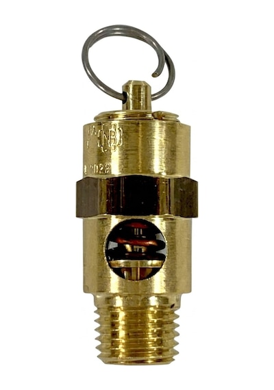 Pirinç, 1/4" Npt Endüstriyel Yumuşak Oturmalı Emniyet Basınç Tahliye Vanası, Abd'de Üretilmiştir 260 Psı / 220 Scfm