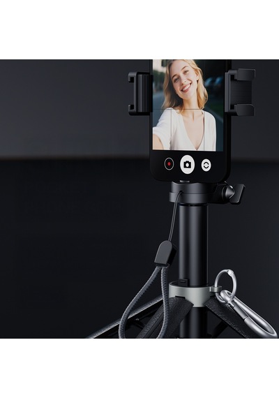 Lenyes Lph112 Dolgu Işıklı 360 Derece Dönebilen 3in1 Selfie Çubuğu Ve Tripod Siyah