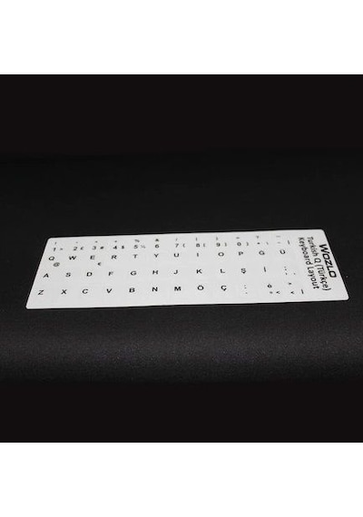 Türkçe Beyaz Q - F Klavye Etiketi - Laptop PC Keyboard Sticker