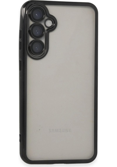 Samsung Uyumlu Galaxy S23 Fe Kılıf Kamera Korumalı Lensli Silikon Siyah/