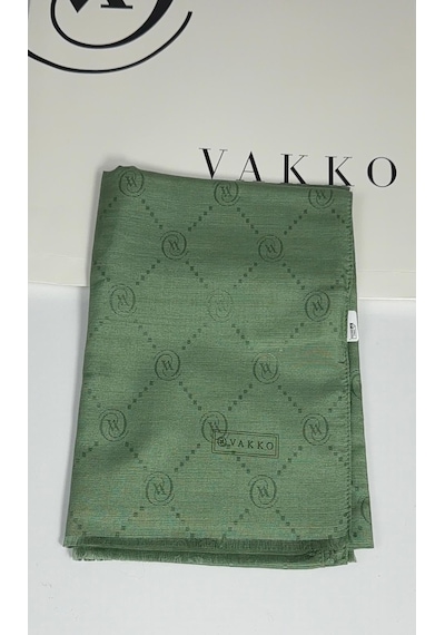 Pamuk İpek Şal - 68 X 200 - 6356 Yeşil