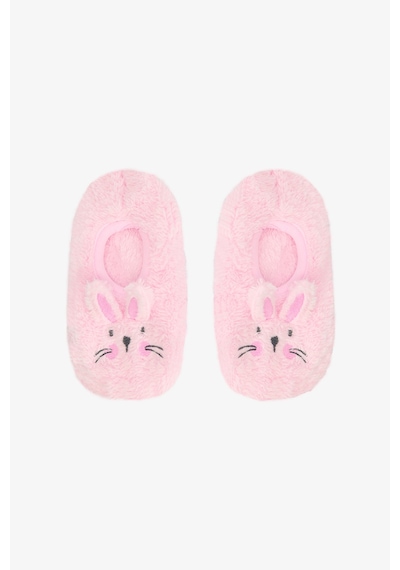 Penti Pembe Kız Çocuk Rabbit Tavşan Nakışlı Aksesuarlı Kaymaz Tabanlı Ev Çetiği