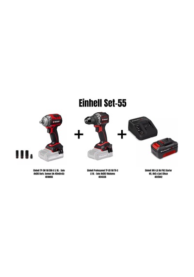 Einhell Set-55 Einhell Tp-cw 18/350-c Li Bl Akülü Darb. Somun Sık-kömürsüz+einhell Profesyonel Tp-cd 18/70-c Li Bl Akülü Vidalama 4514335+einhell 18v Einhell Set-55 Einhell Tp-cw 18/350-c Li Bl Akülü Darb. Somun Sık-kömürsüz+einhell Profesyonel Tp-cd 18/70-c Li Bl Akülü Vidalama 4514335+einhell 18v