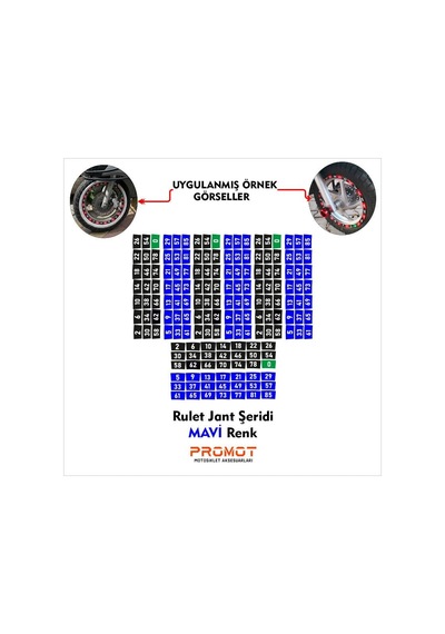 Rulet Jant Şeridi Mavi Diğer