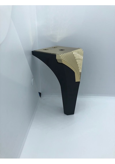PLASTİK,VENEDİK 15 CM SİYAH-GOLD KOLTUK,BAZA,MOBİLYA AYAĞI (4 ADT