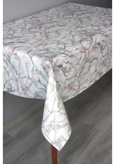 Elyaf Silinebilir Pvc Muşamba Masa Örtüsü 1280-metalkmermer Pembe