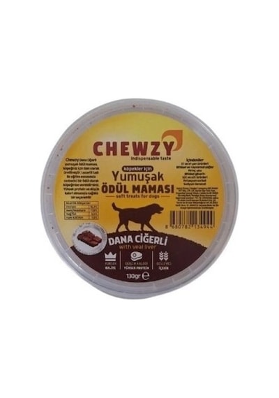 Chewzy Köpekler İçin Yumuşak Ödül Maması Ciğerli 130 Gr