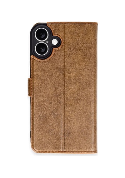 Apple Uyumlu   iPhone 16 Plus Kılıf Trend S Plus Kapaklı Kılıf - Taba