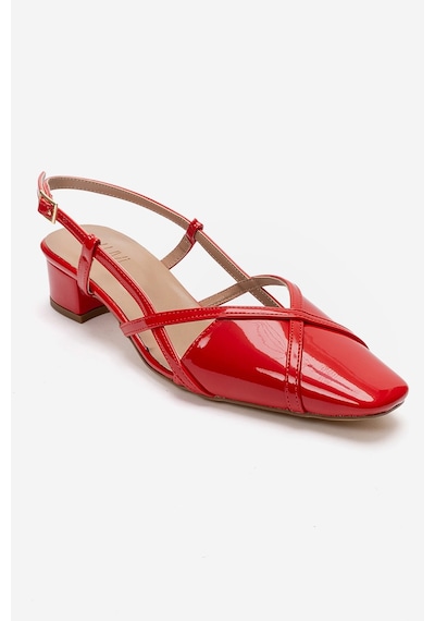 Luvishoes Olena Kırmızı Rugan Kadın Topuklu Sandalet