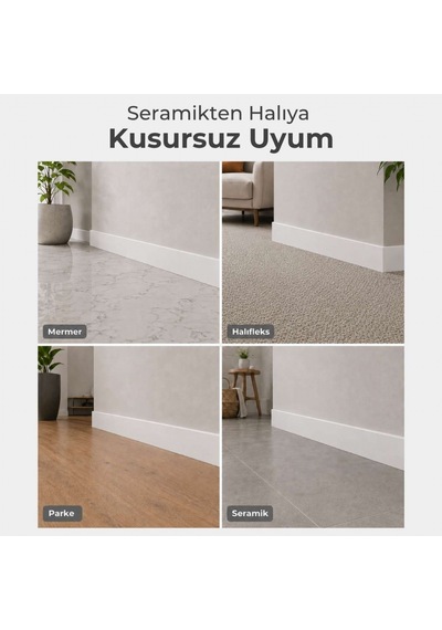 Sempla Pvc Süpürgelik Beyaz - Smp701 Bitiş Kapağı Aksesuarı 1 Paket - 2 Adet