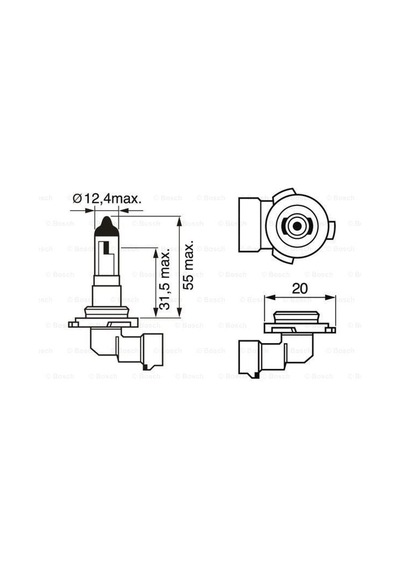 BOSCH 1987302083 Ampul H10 12V 42W