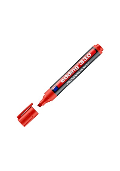 Edding Markör Permanent Kesik Uçlu 1-5 Mm Kırmızı 330 Çok Renkli